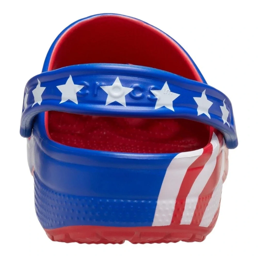 Crocs Classic American Flag Clogs Men's Size 9 Patriotic Shoes 4th of July
